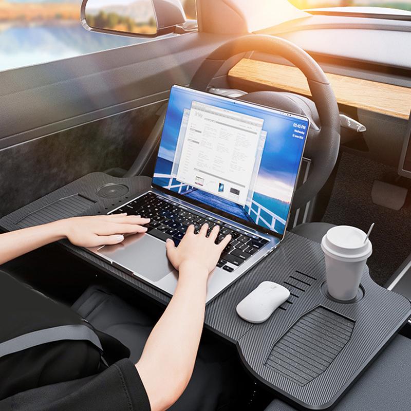 Car Laptop Desk Stand Foldable Anti-Slip Food Tray Eating Table Travel Tray Desk Diverse Functions For Modely / Model3