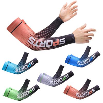 Summer Outdoor Cycling Fashion Gradual Ice Silk Sleeves Sunscreen Sleeves, Farm Sunscreen Arm Covers