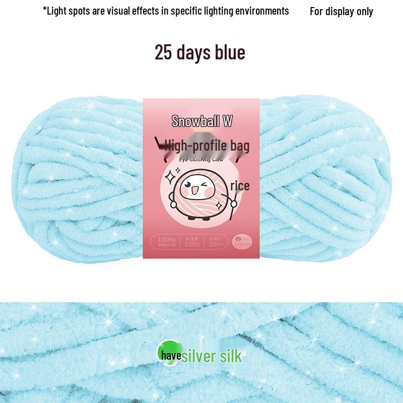 Vibrant No. 8 Ice Silk Yarn for DIY Knitting: Perfect for Scarves, Blankets, Dolls, Crochet Slippers & Chunky Projects