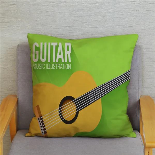 Home Decor Rock Music Print Pillowcases Bedroom Cushion Covers