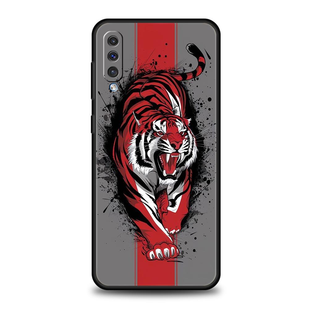 Phone Case for Samsung Galaxy A56 A36 A26 A16 A06 A54 A42 A34 A24 A22 A20 A12 A40 A50 5G Soft TPU Shell Cartoon Tiger Pattern