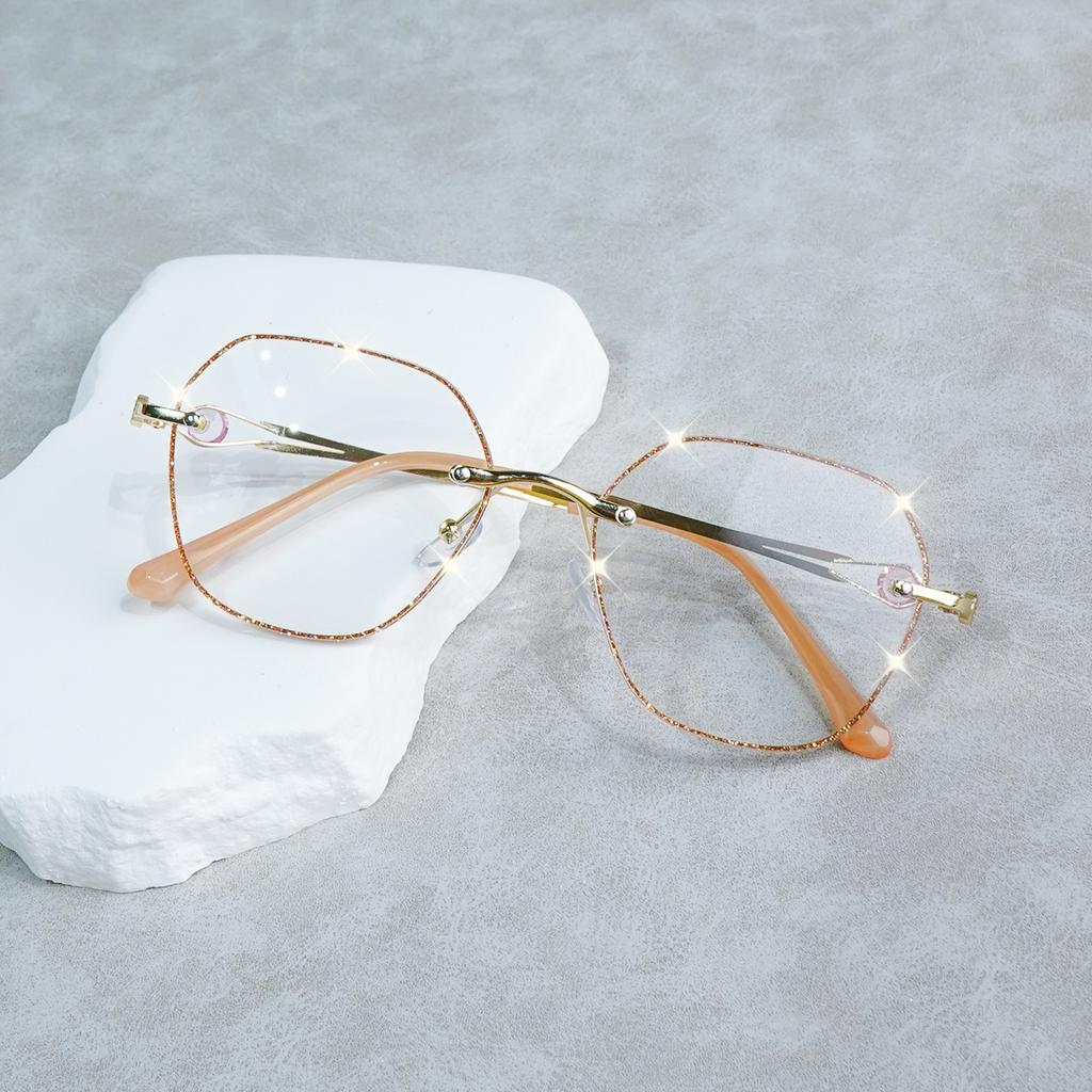 Elegant Rhinestone-Adorned No-Frame Reading Glasses - Lightweight, Comfortable, and Easy To Wear, +1.0 To +4.0