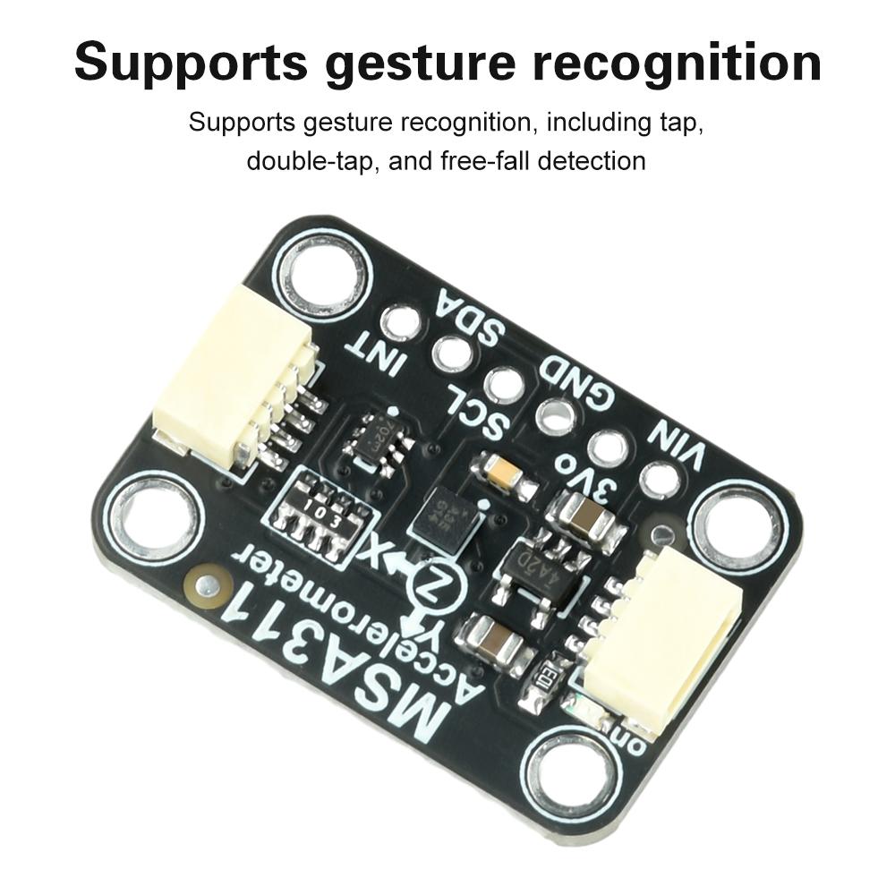MSA311 Triaxial Accelerometer Compatible with STEMMA QT/For Qwiic low power consumption 3-axis Acceleration Sensor Module DC3-5V