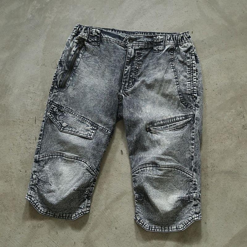 

Orders Exported to Japan Boutique Men s and Women s Same Summer Demin shorts Street Ins Women Heavy Washed Denim Fifth Pants Cotton Overalls Washed gray and black L