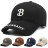 Unisex Baseball Cap With Embroidered Letter B Adjustable Sun Hat Outdoor Sports Leisure