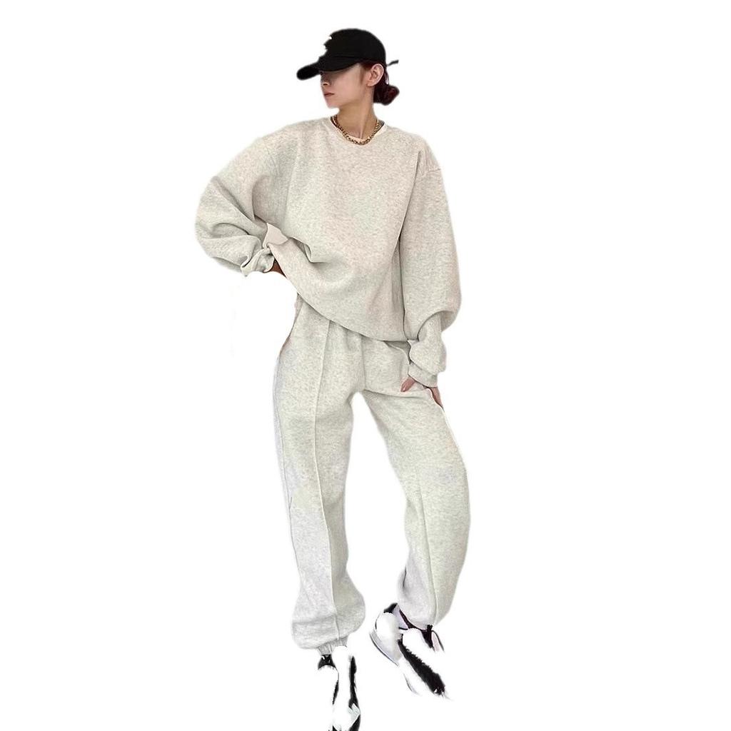 Sports Suit Women's Spring and Autumn Loose Sweater Running Suit Fashion Casual Trousers Two-piece Suit