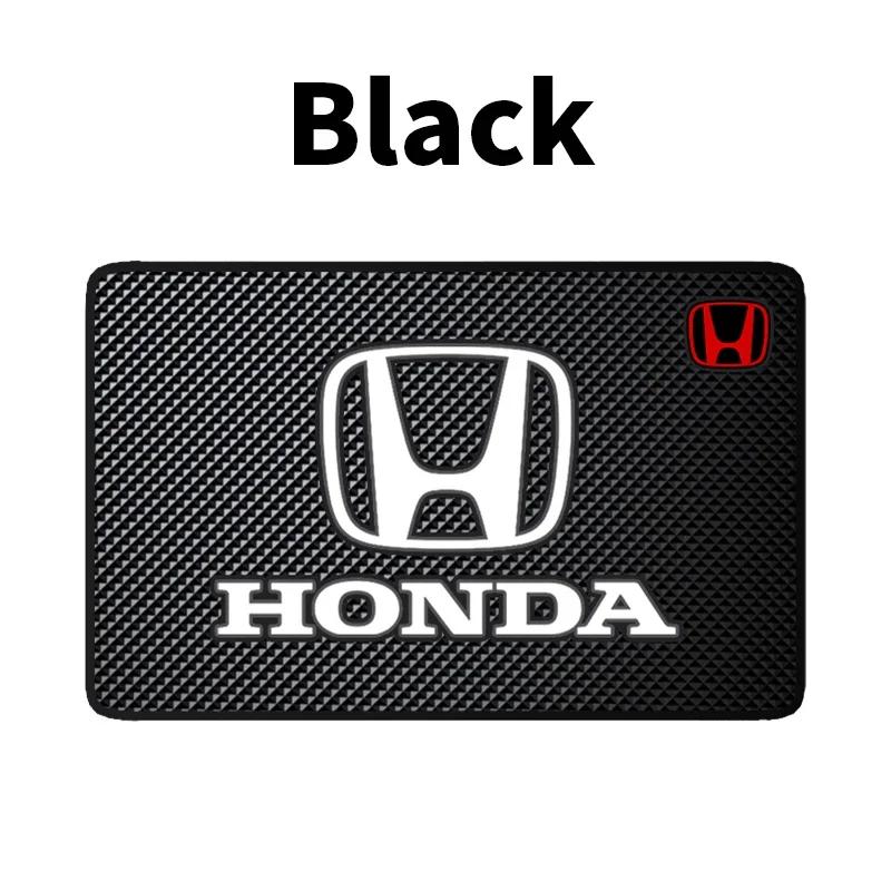 

Car Silicone Non-Slip Mat Interior Console Emblem Badge Anti-Slip Pad For Honda Accord Odyssey Civic CRV Inspire Envix City чёрный