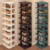 A Multi-layer Plastic Shoe Rack with Large Storage Capacity, Designed for Use In Homes and Dormitories