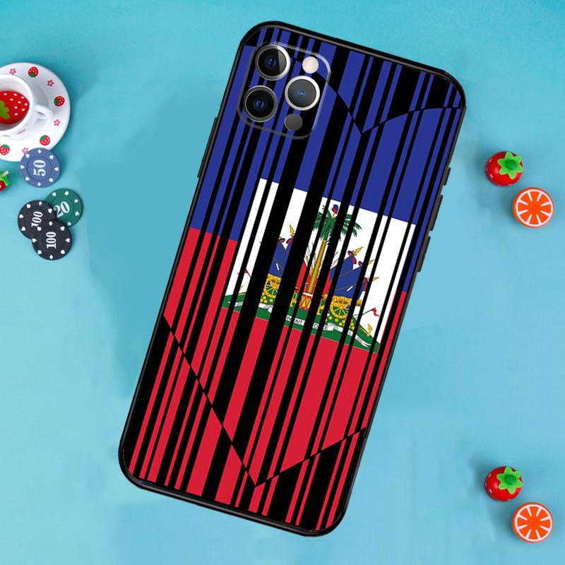 Vintage Haiti Haitian Flag Phone Case For iPhone 17 Air 14 16 15 11 12 13 Pro Max 12 13 mini 15 16 Plus 16e Cover Funda