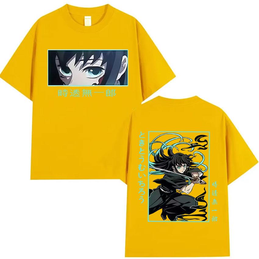 Japanese Anime Muichiro Tokito Graphic T Shirt Mens Women Fashion Oversized T-Shirts Cozy Manga Style Short Sleeve T Shirts Tops