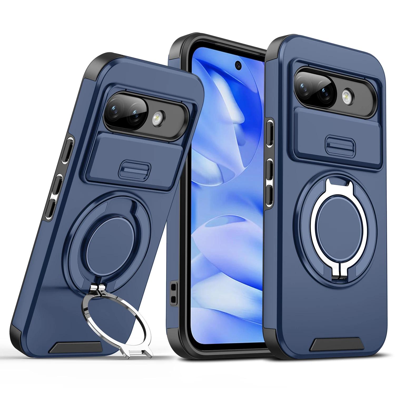 

Durable Armor Case for Google Pixel 10 Pro XL 5G 7 8 8a 9a 9 Pro Pixel9 Pixel10 Shockproof Cover Hybrid Cases Dual Layer Design Google Pixel 8 Pro синій