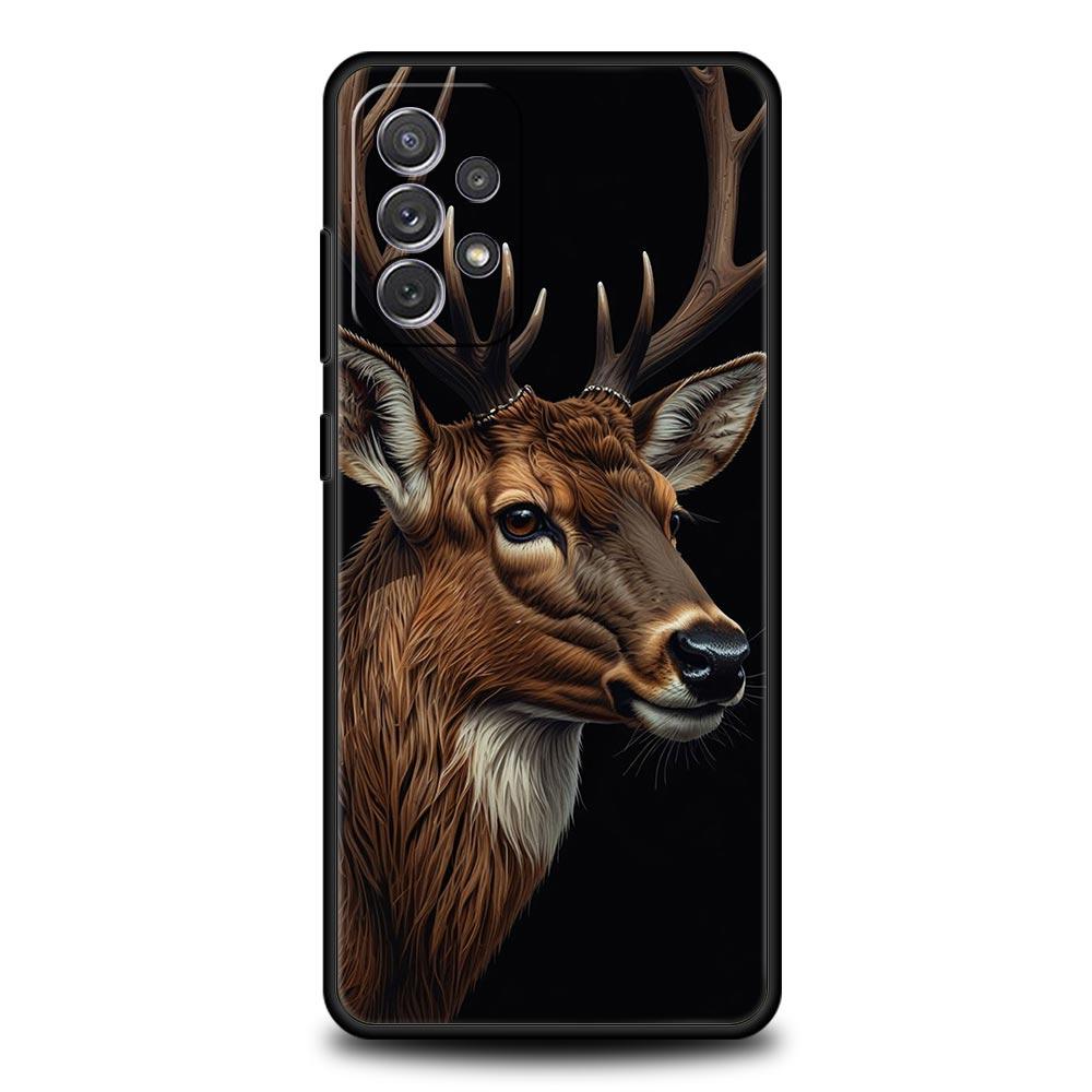 Deer Lichee Pattern Phone Case for Samsung Galaxy A55 A35 A15 A14 A13 A25 A54 A51 A71 A72 A73 A32 A52 A41 5G Soft TPU Shell Bags