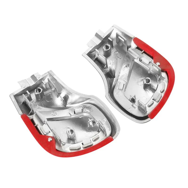DSG Gear Lever Chrome with Suede Leather Shift Knob Gear Red Side Cover for VW Golf 6 7 R GTI Passat B7 B8 CC R20 Jetta MK6 GLI