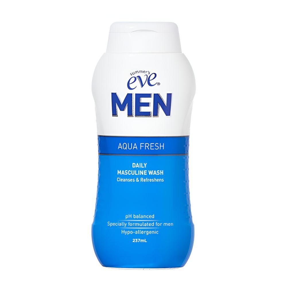Summer's Eve Men Aqua Fresh Daily Masculine Wash 237ml (8 fl. oz) - Cooling & Odor-Control Cleanser