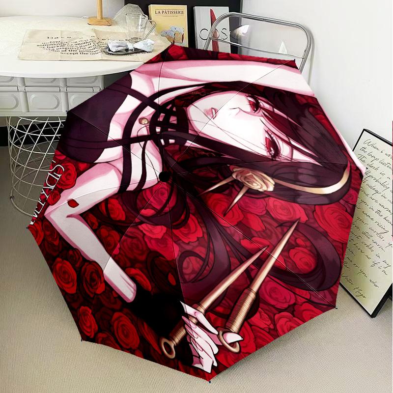 Fantasy Adventure Anya Umbrella Folding Umbrella, Automatic Umbrella 8-Frame for Travel, Camping Use Gift for Halloween Christmas
