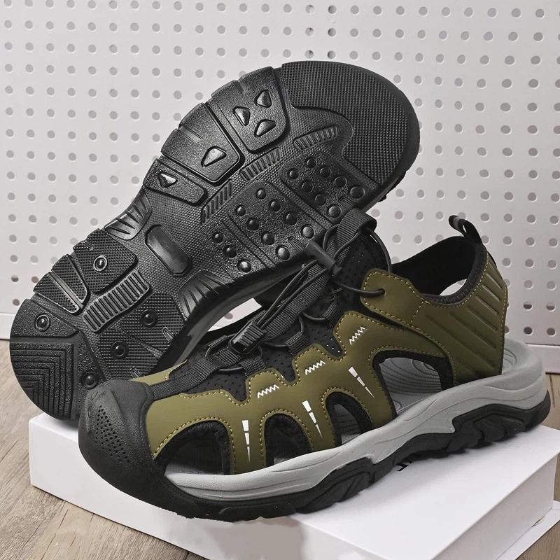 Men's Leather Sandals, Sports Outdoor Beach Shoes