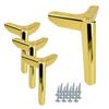 Set of 4 Furniture Legs Anchor Loft Gold Chrome Height 15 Cm