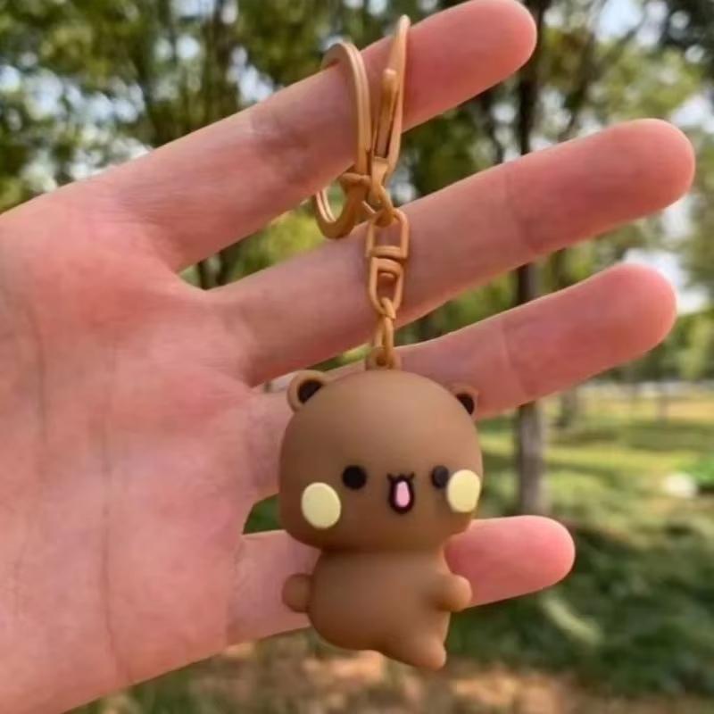Stylish Cartoon Bubu And Yier Magnetic Hug Keychain Cute Magnetic Toy Figures Couple Accessories Themed Girls Gifts