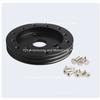 Steering Wheel Hub Adapter Conversion Spacer 6 Hole to 3 Hole Boss Kit 0.5" 1" Silver Black