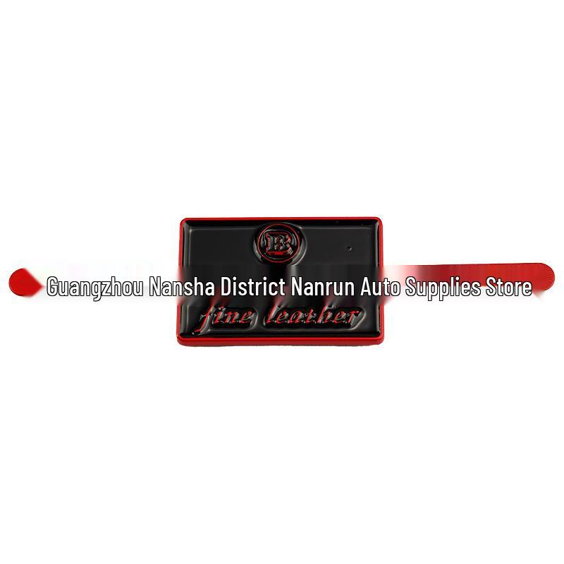 Center Console Sticker Brabus Seat Emblem: BRABUS Interior Metal Modification Sticker