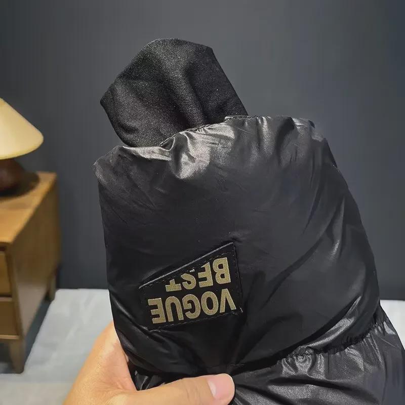 2023 Unisex Schwarze Glänzende Waschbare Daunenjacke - Kältebeständiger & Warmer Wintermantel