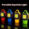Portable Outdoor Flashlight Keychain Rechargeable LED Mini Light Keychain  Camping