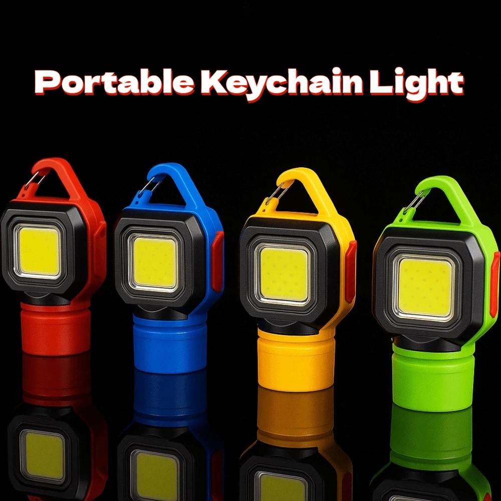 Portable Outdoor Flashlight Keychain Rechargeable LED Mini Light Keychain  Camping