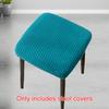 1Pc Stool Cover Dustproof Polyester Elastic Stool Chair Covers Removable Square Seat Cover Solid Color Chair Covers