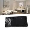 Shatterproof Silicone Storage Tray Non Slip Marbling Black Soap Dispenser Tray Easy Clean Grey Bathroom Tray Sink Vanity
