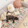 Foreign Trade Korean Single Retro Pastoral Ins Pure Cotton Cotton Steamed Bread Sofa Cushion, Non-Slip, Thickened, Anti-Cat Scratch And Machine Able