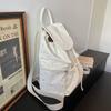Womens Casual Star Print Backpack Drawstring Detail Adjustable Strap Large Capacity Minimalist Daily Bag for Commute Travel Everyday Use