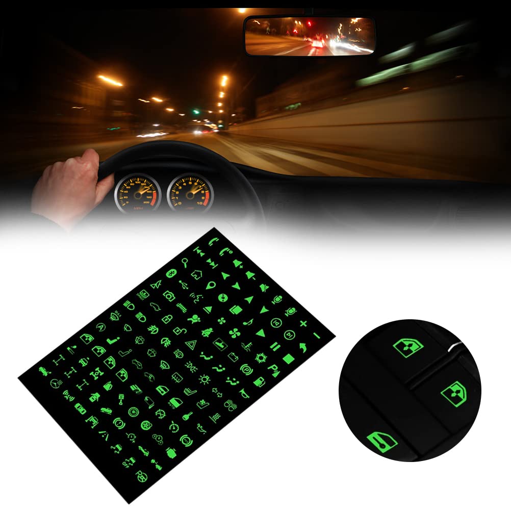 Switch Label Multifunctional Button Sticker, Car Luminous Sticker Car Light Sticker Switch Relay Decorative