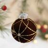 9pcs 8cm Christmas Hanging Balls Glitter Xmas Tree Ornaments  Home New Year Festival Gift