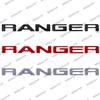 High Quality ABS 3D Ranger Emblem Sticker Fit For Ford Ranger T9 2022 2023 Wildtrak Sport XLT XL+ XL Back Door Logo Letters
