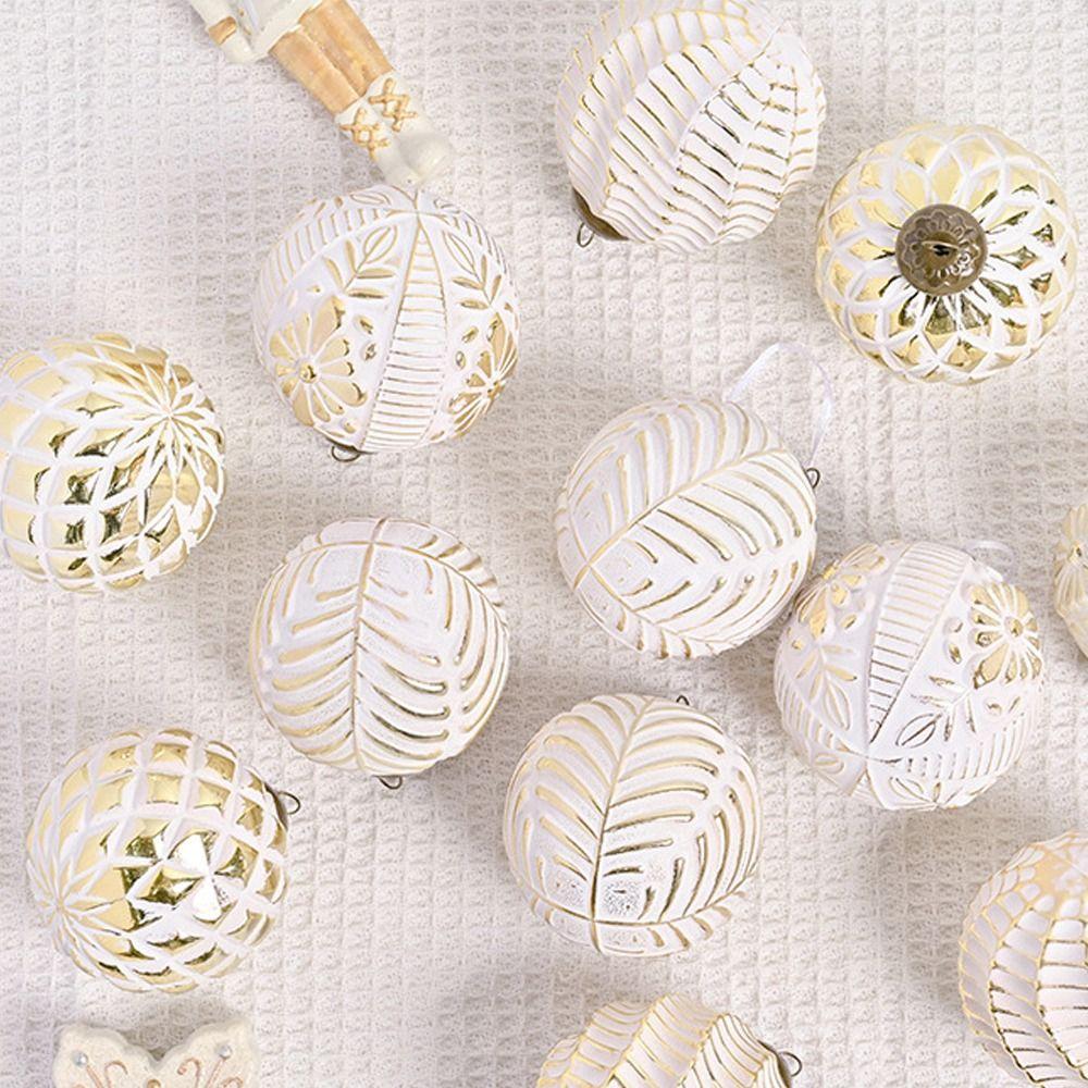 12pcs 8cm Painted Christmas Balls Pendant Shatterproof Xmas Tree Pendants Party Favors