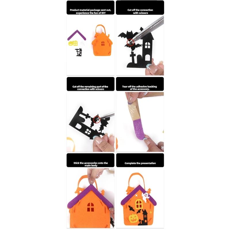 Large Capacity Halloween Favor Bag With Eerie Designs Thin Pliable Storage For Trick Otherwise Treat