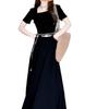 2026 Graues Petite Französisches High-End Langes Sommerkleid für Damen