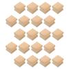 20Pcs Blank Wooden Stamper Blocks Natural Grain Grooved Surface for DIY Carving Wax Seals Letter Stamping Vintage Craft Projects
