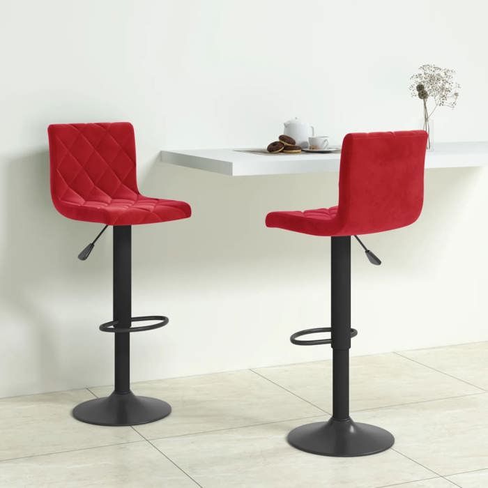 VidaXL Lot de 2 Tabourets de Bar, Chaise de Pub, Siège de Bistrot, Meuble de Salle à Manger Cuisine Salon Maison Intérieur, 333737