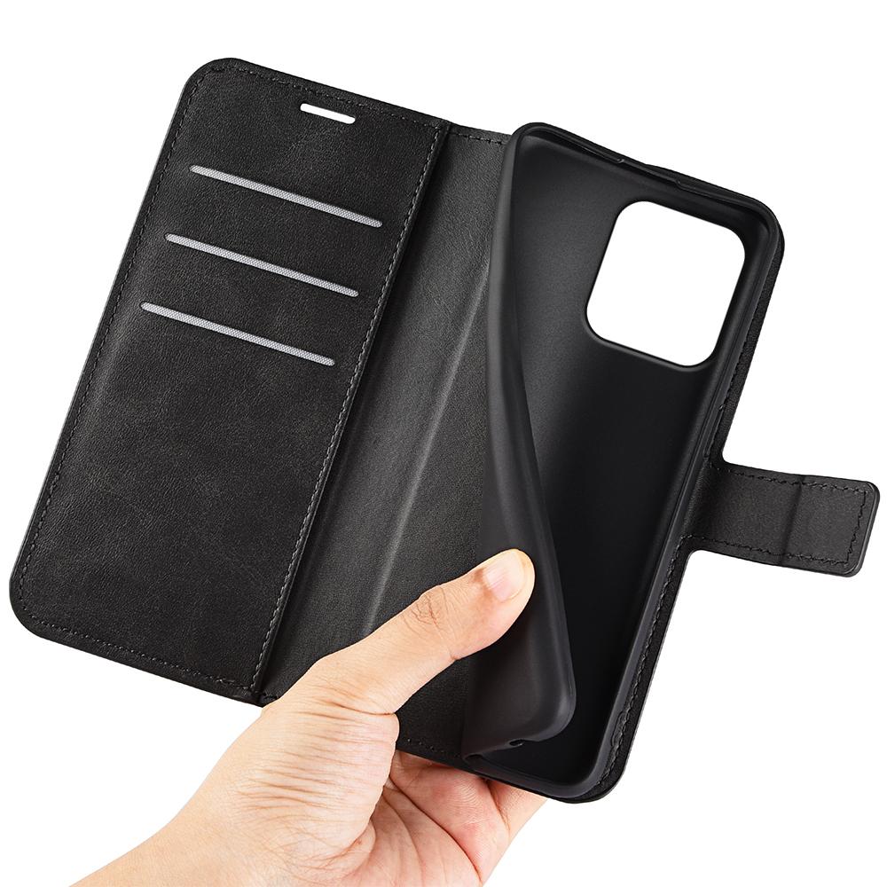 For Motorola Moto G67 Power 5G Stand Case Anti-Scratch Calf Texture Leather Phone Cover