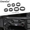 7XAir Conditioner Headlight 4WD Trailer Switch Knob Ring for Ford F150 21+ Black