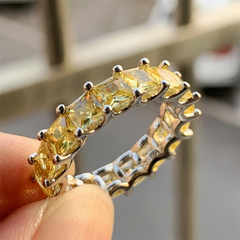 Wholesale Eternity Band Promise ring 925 Sterling silver Diamond cz Engagement Wedding Rings for women Men Finger Party Jewelry