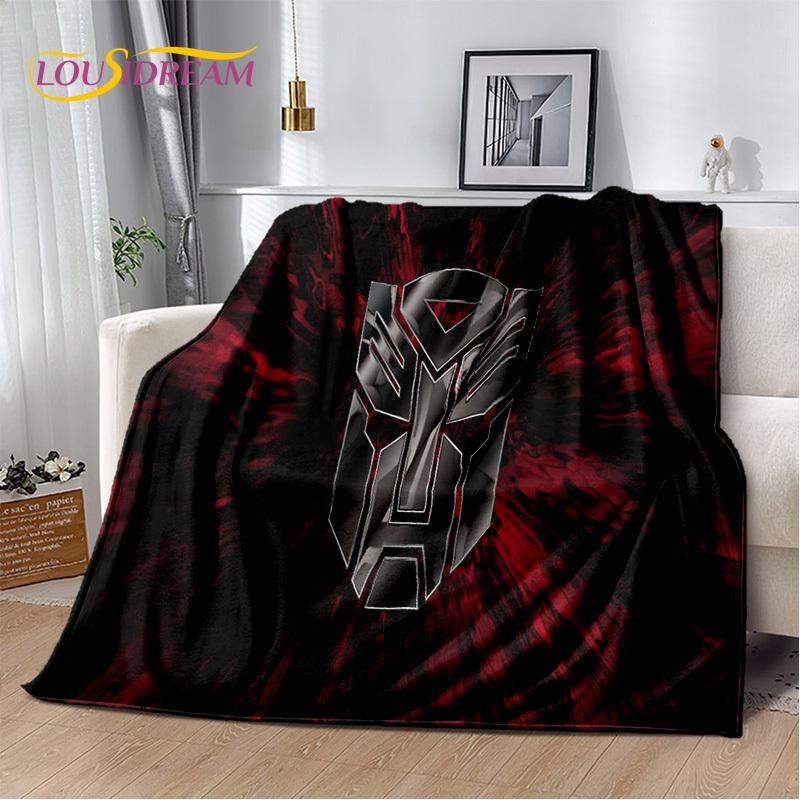 HD Cartoon T-Transformers  Autobots 3D Soft Blankets,Keep Warm Throw Blanket for Picnic Beds Sofa Home Bedroom Gifts Kids Hiking