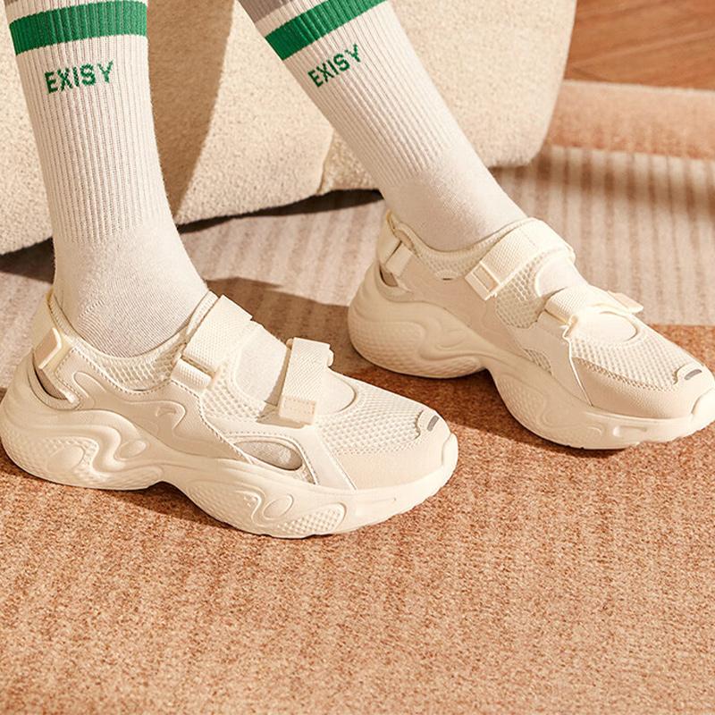Anta Comfortable Classic Beach Sandals Women sandals White Beige 122438507-2