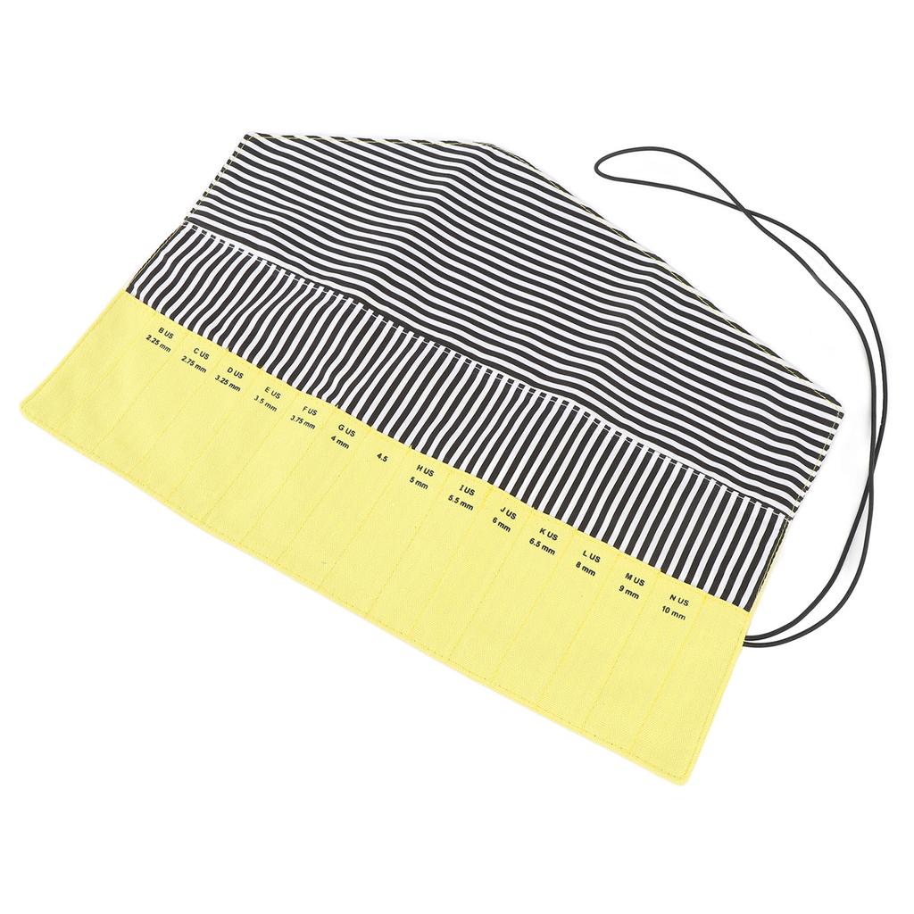 Crochet Hook Storage Bag Portable Oxford Cloth Knitting Needle with Size Markings