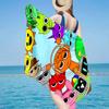 Colorful Sprun-ki Robot Party Beach Towel, Super Soft Microfiber, Gift for Her/Him, Birthday, for Pool, Beach, Travel, Home Decor Fan Gifts