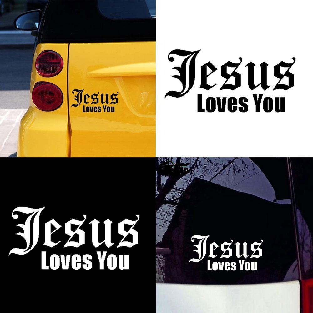 Car Exterior Decor Jesus Love You Letters Reflective Car Vehicle Body