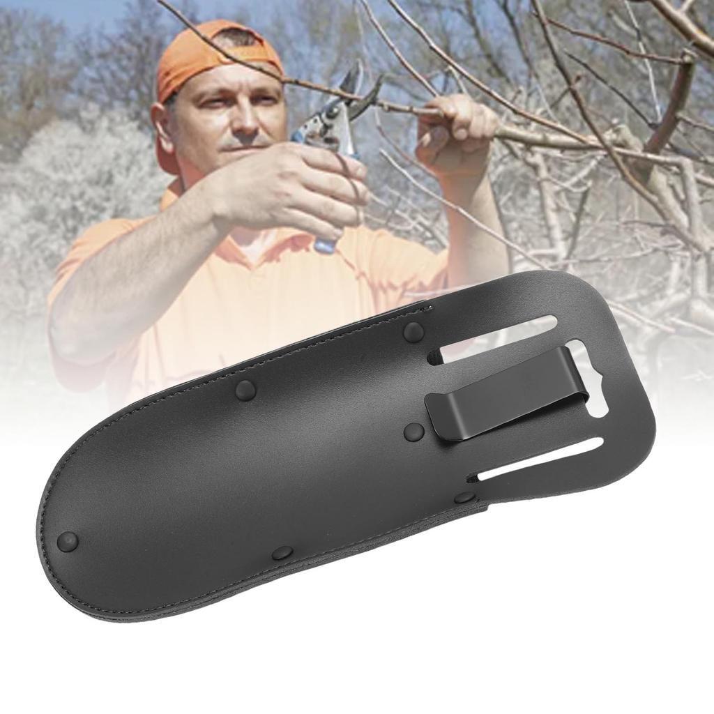 Garden Pruner Sheath PU Leather Pruning Shears Belt Holder Hanging Pouch for Garden Pliers Scissors