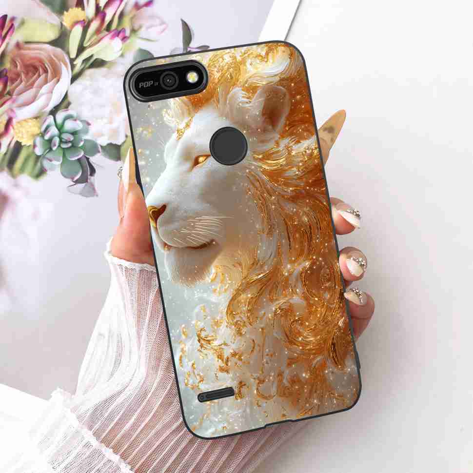 For Tecno Pop 2 F B1c Case Cartoon Lion Butterfly Silicone TPU Black Cover For Tecno Pop 2F POP 2F 5.45" Phone Cases Coque