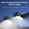 Solar Lights Outdoor Motion Sensor Lights with Clip IP44 Waterproof Wireless LED Spotlight for Fence Wall Pathway Garden Camping